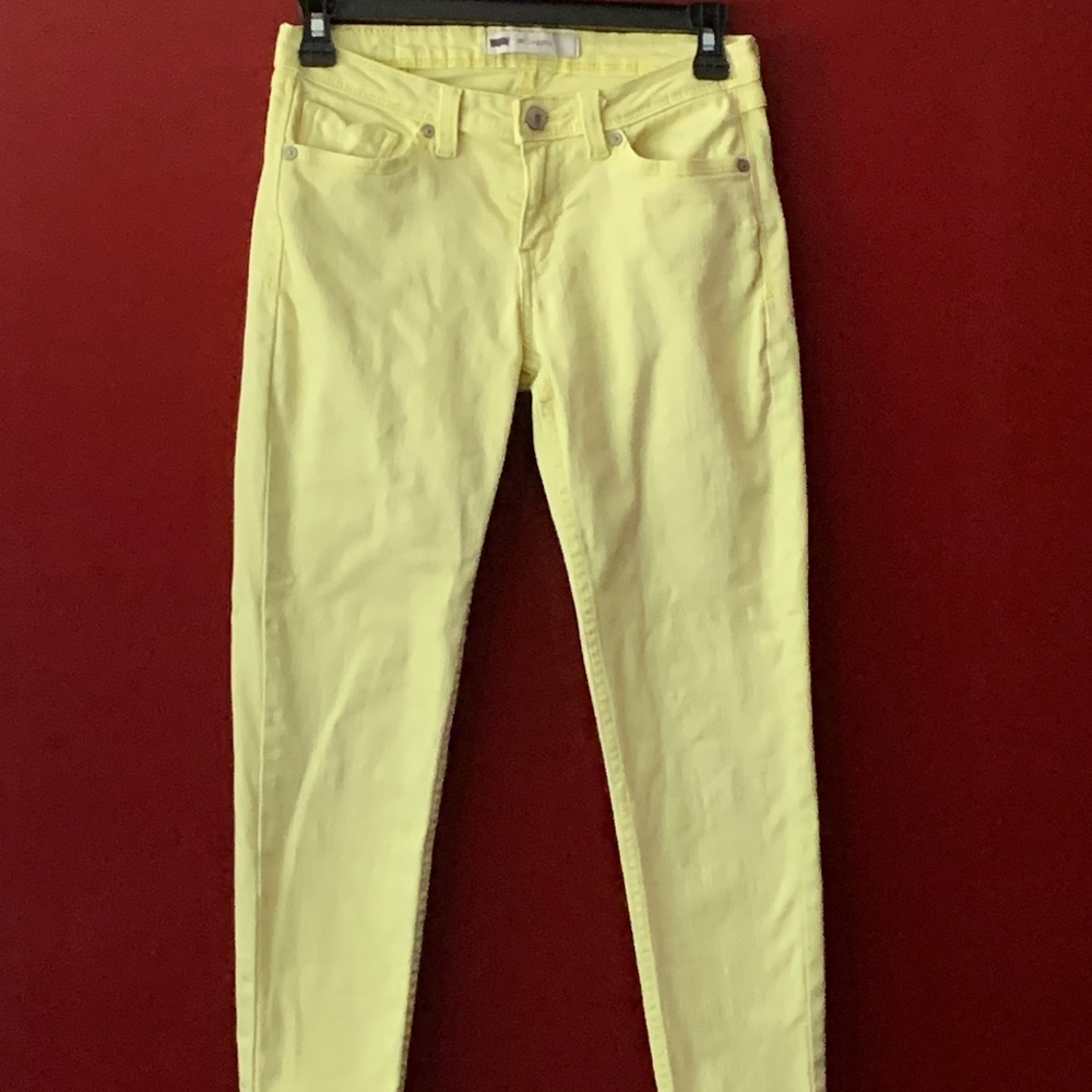 Levi's Yellow Cropped Jeans